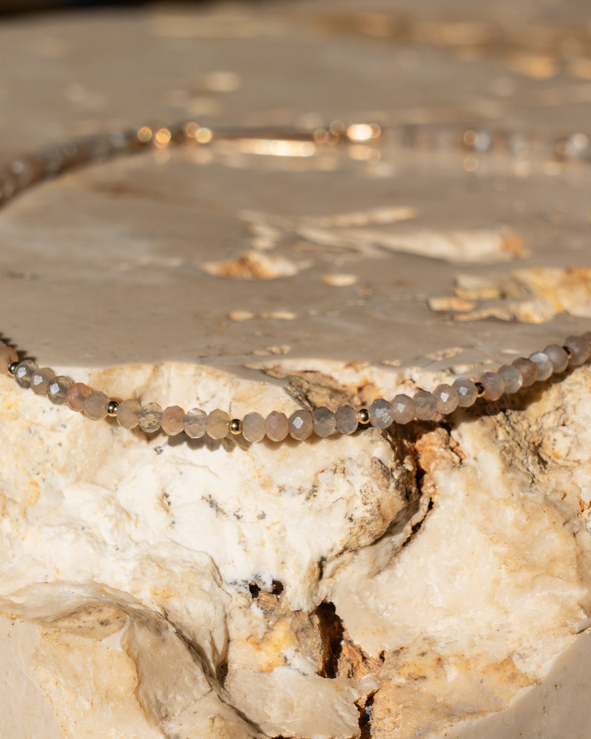 Champagne Frost Moonstone Necklace