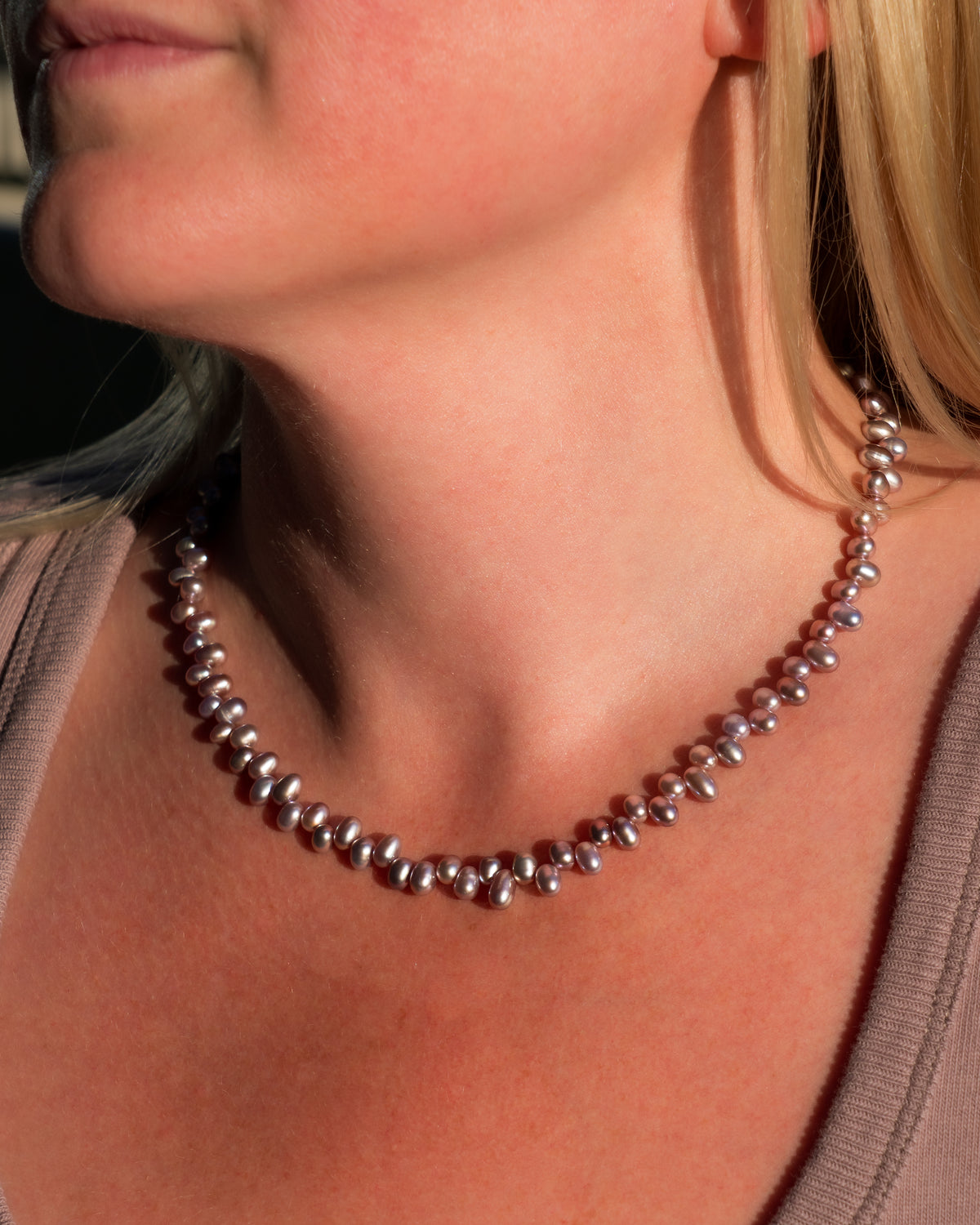 Orchid Noir Freshwater Pearl Necklace