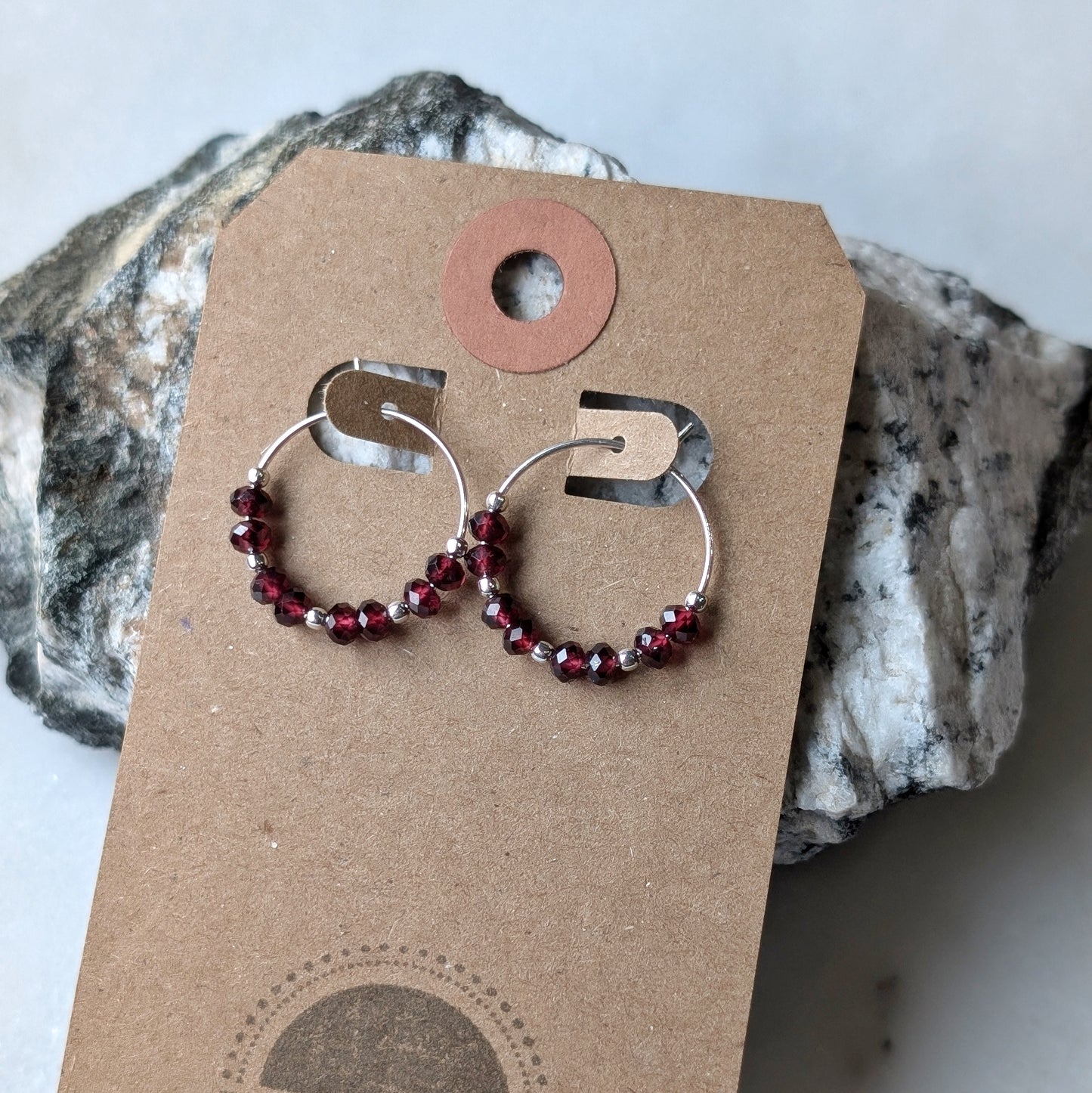 Garnet Mini Hoops