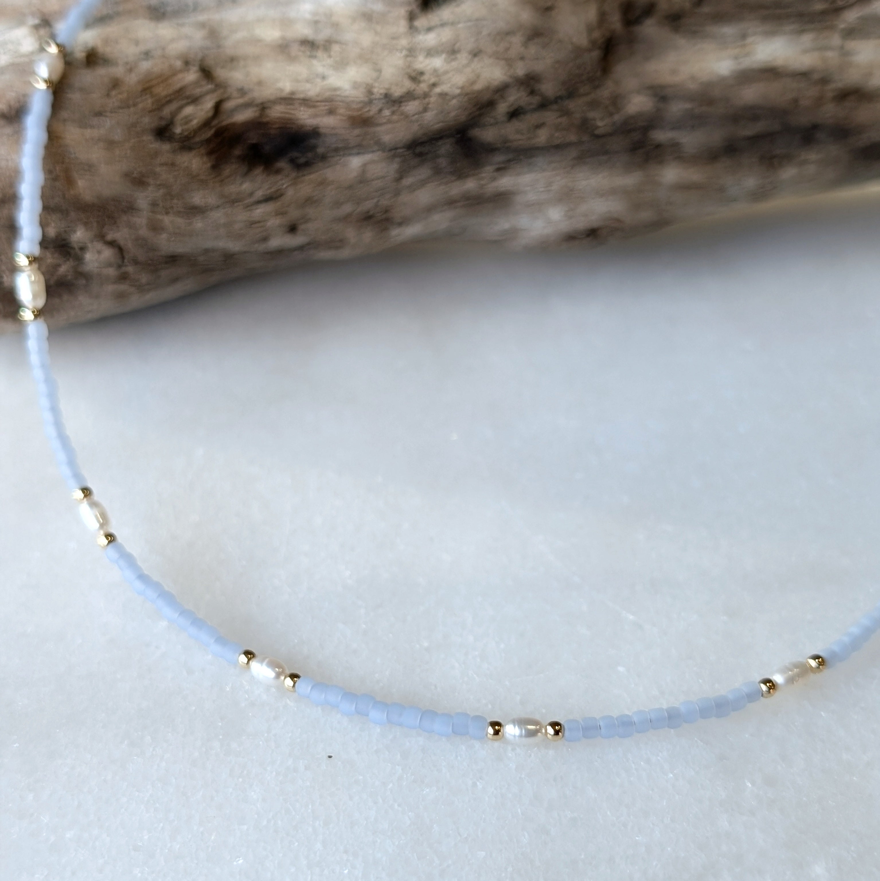 Freshwater Pearl Saltwater Surf Necklace