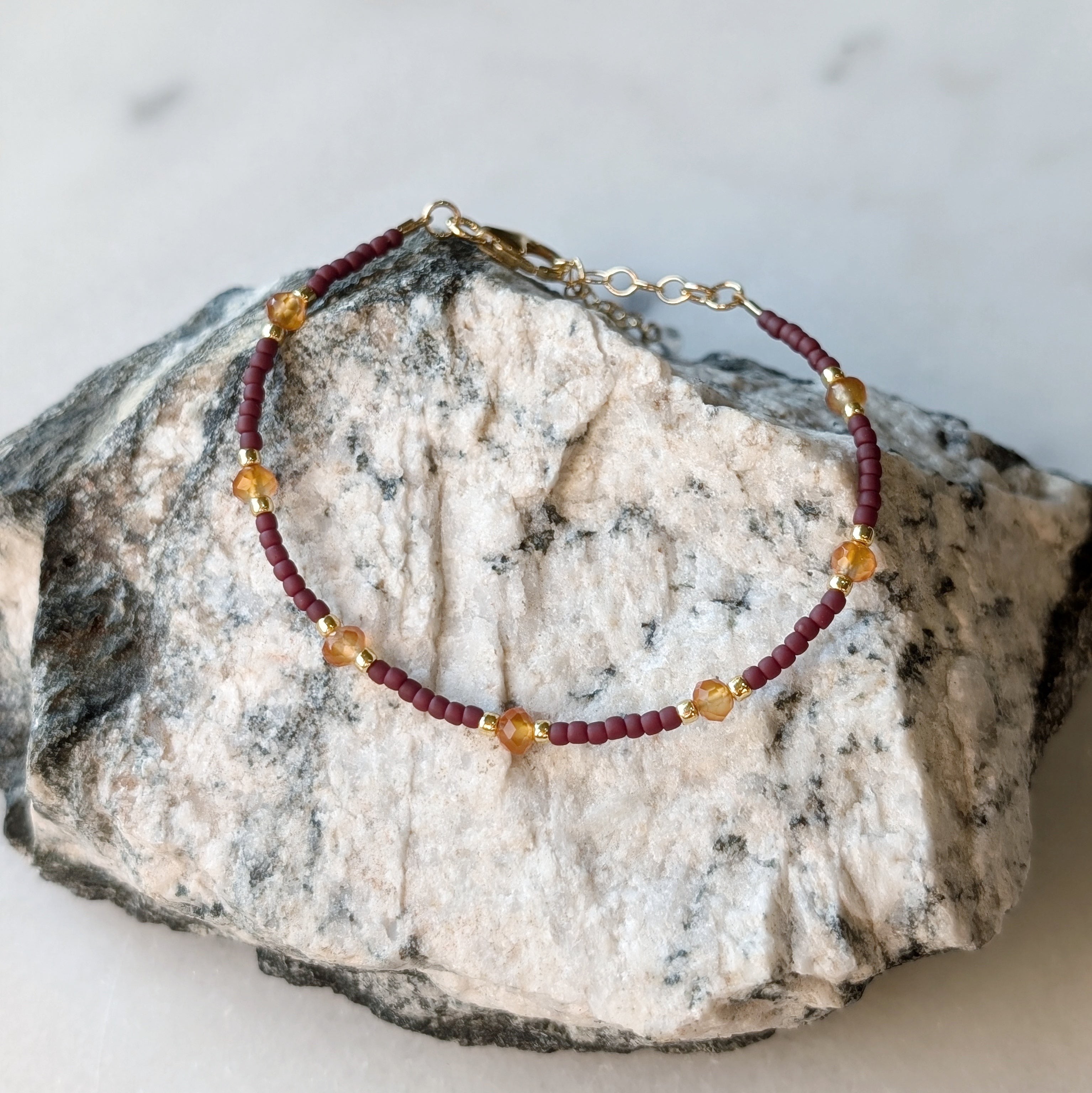 Carnelian Autumn Courage Bracelet
