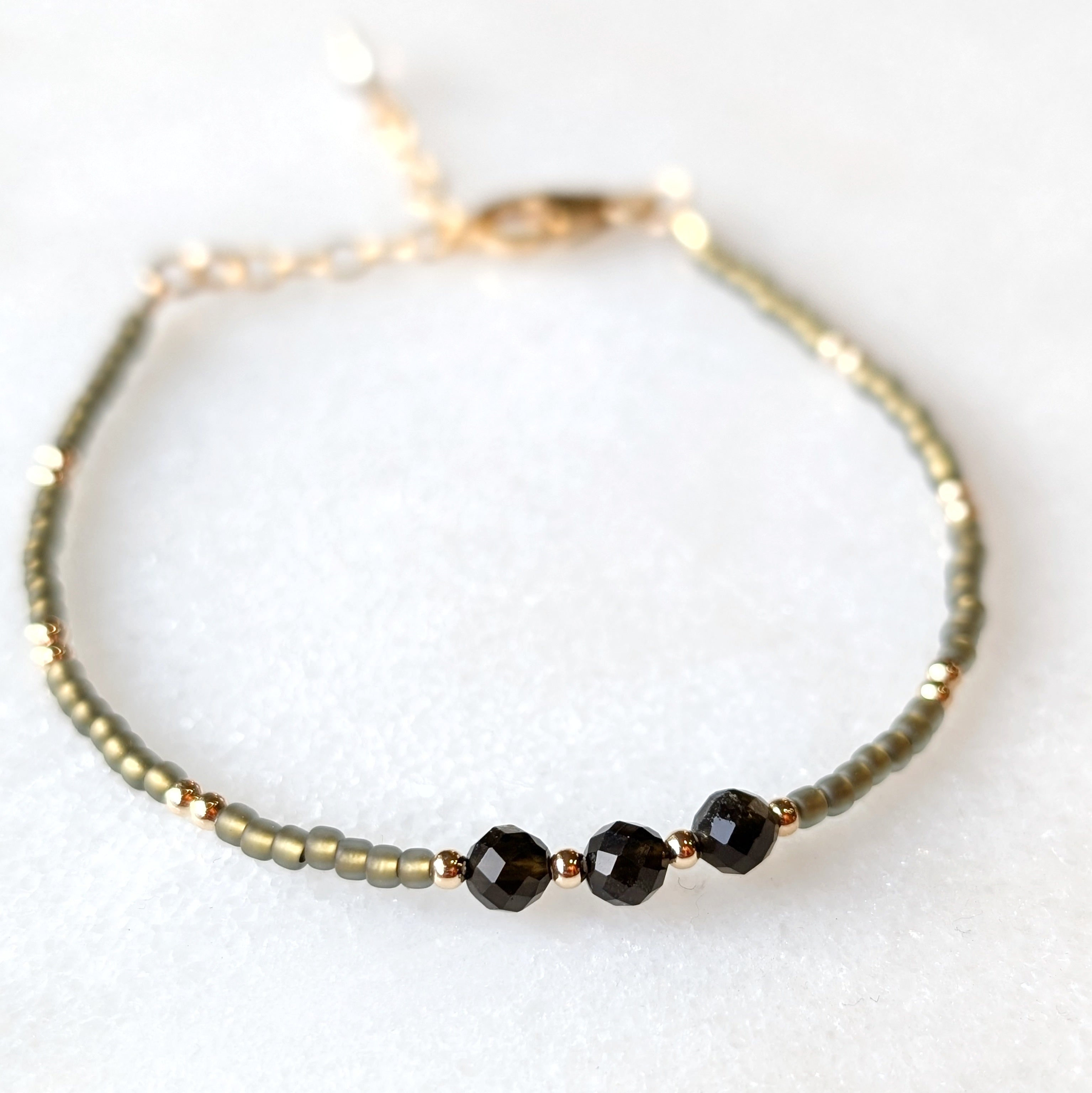 Golden Obsidian Sage Triple Grounding Bracelet