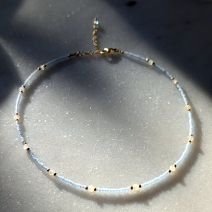 Moonstone Saltwater Surf Necklace