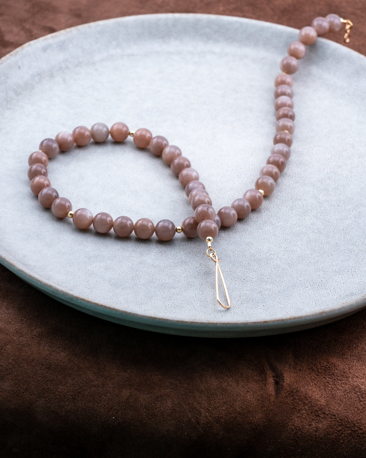 Solstice Chocolate Moonstone Necklace