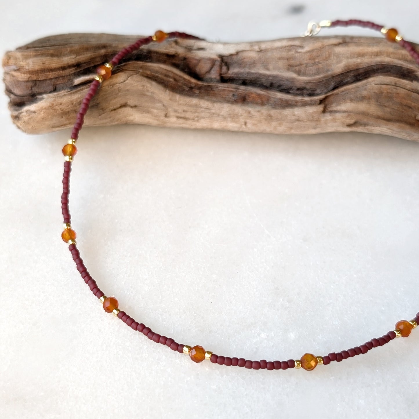 Carnelian Autumn Courage Necklace