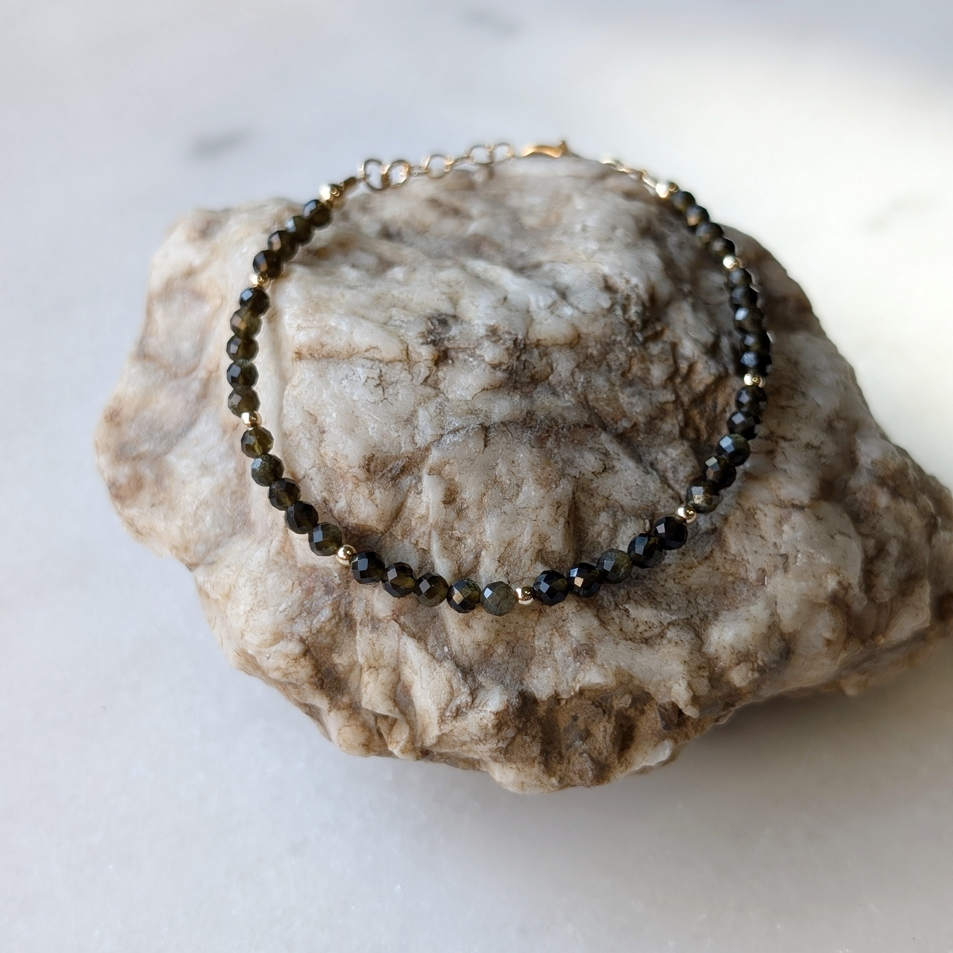 Golden Obsidian Grounding Luxe Bracelet
