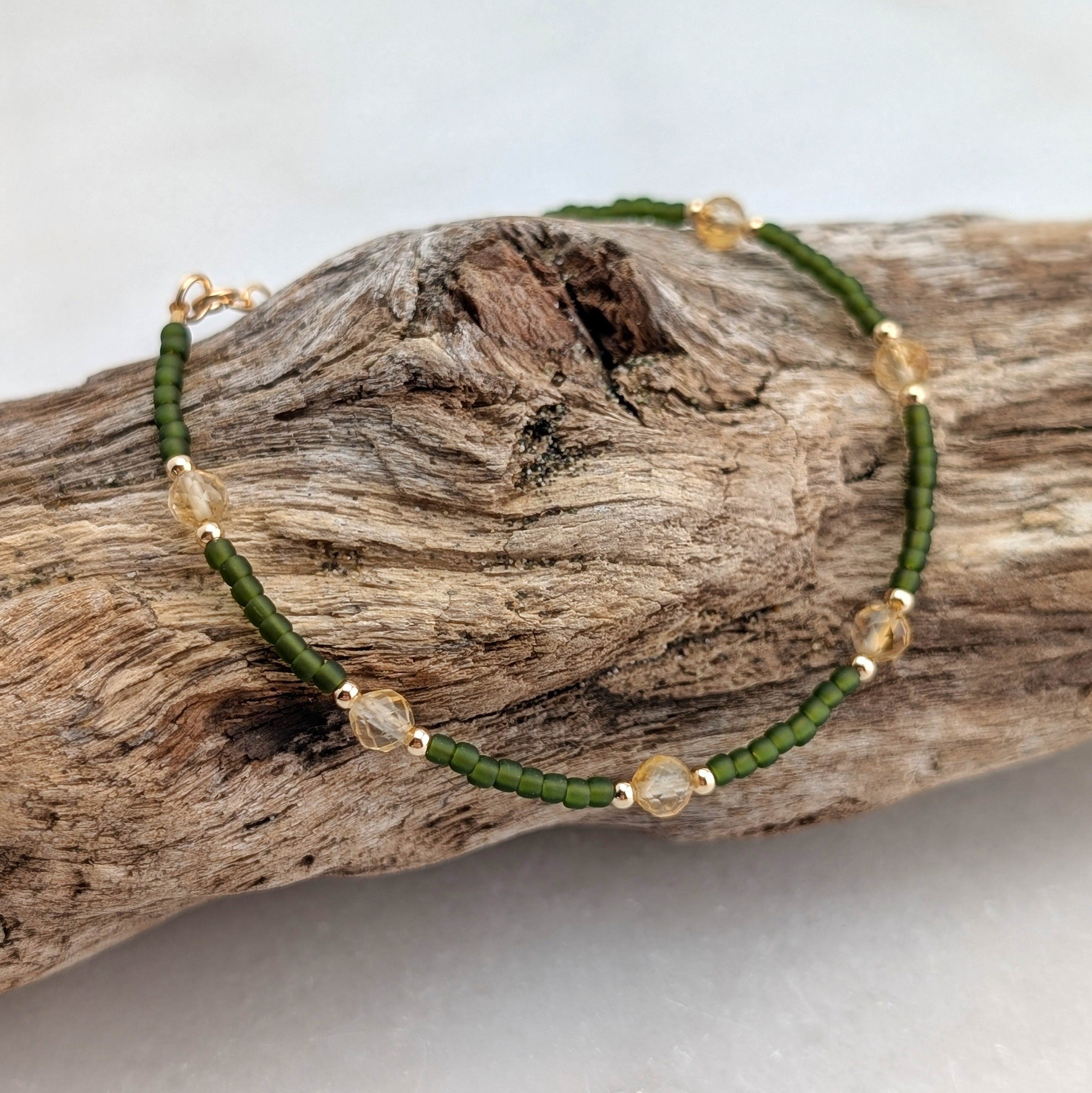Citrine Olive Multi Abundance Bracelet