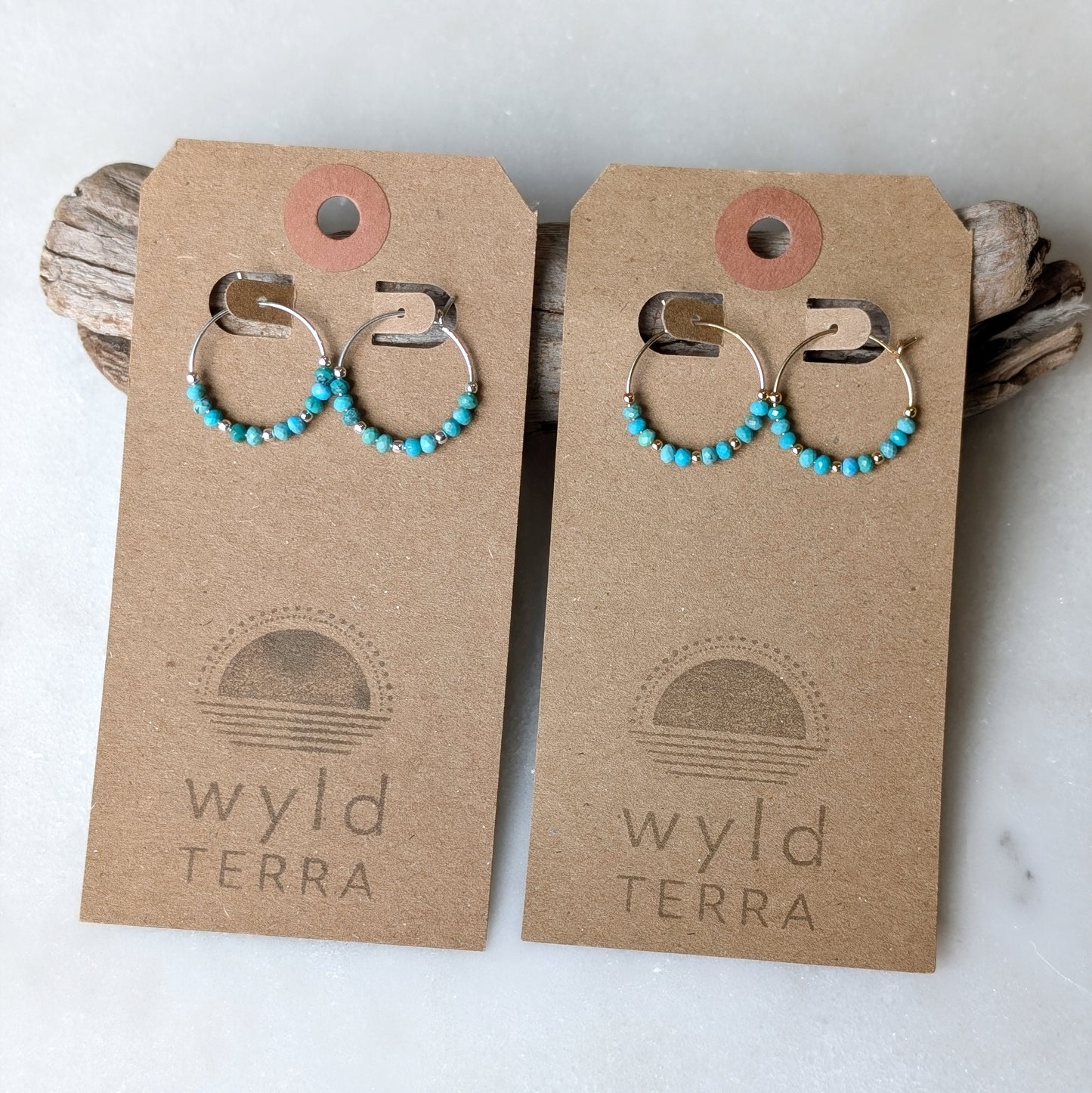 Turquoise Mini Hoops