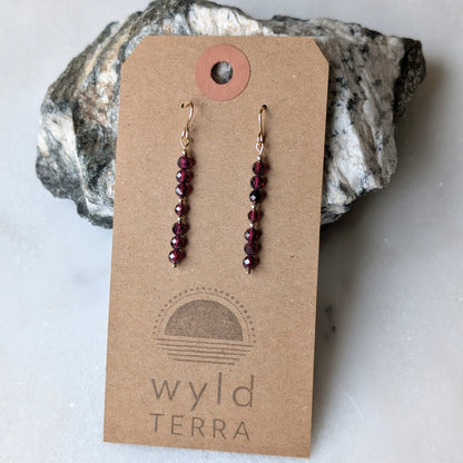 Garnet Gemstone Dangles