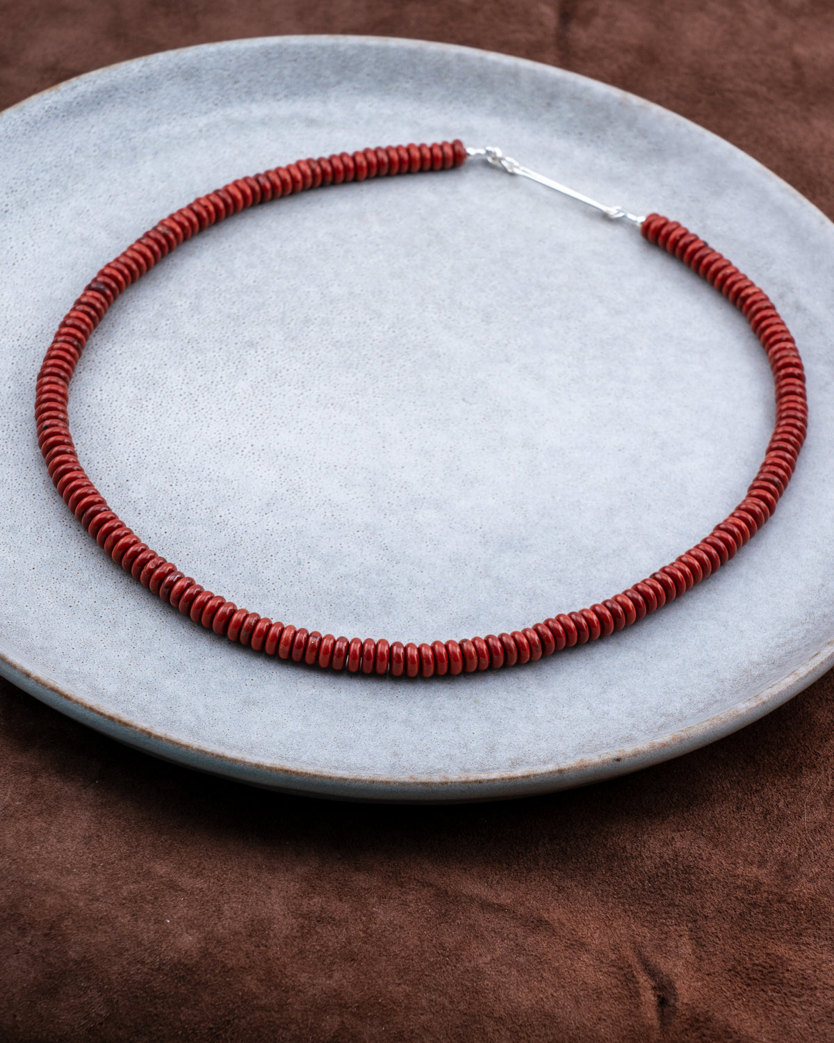 Canyon Clay Jasper Rondelle Necklace