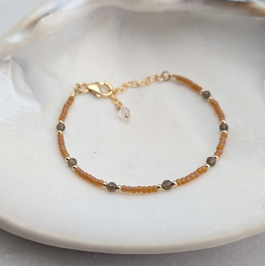 Smoky Quartz Peach Protective Bracelet