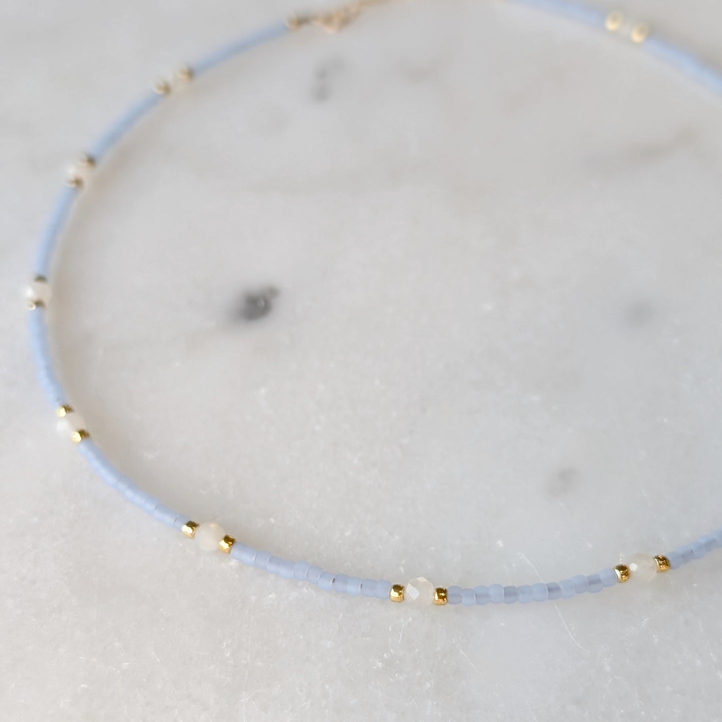 Moonstone Saltwater Surf Necklace