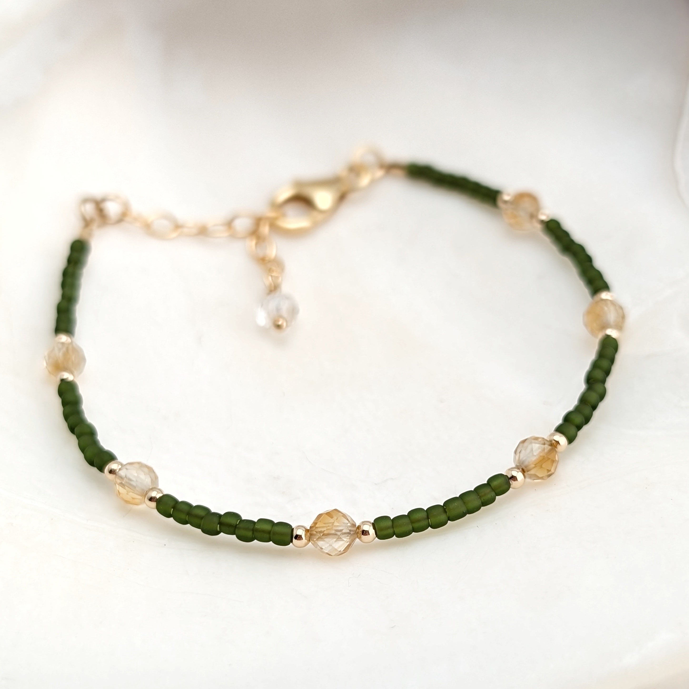 Citrine Olive Multi Abundance Bracelet