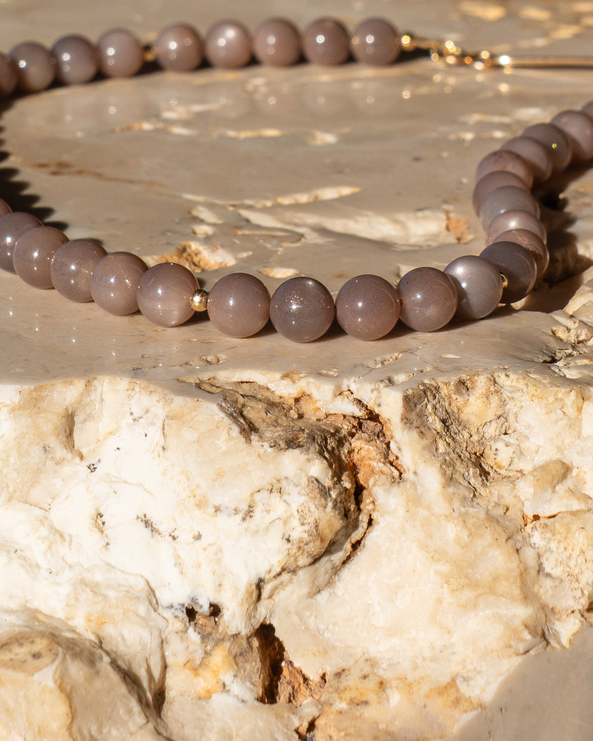 Solstice Chocolate Moonstone Necklace