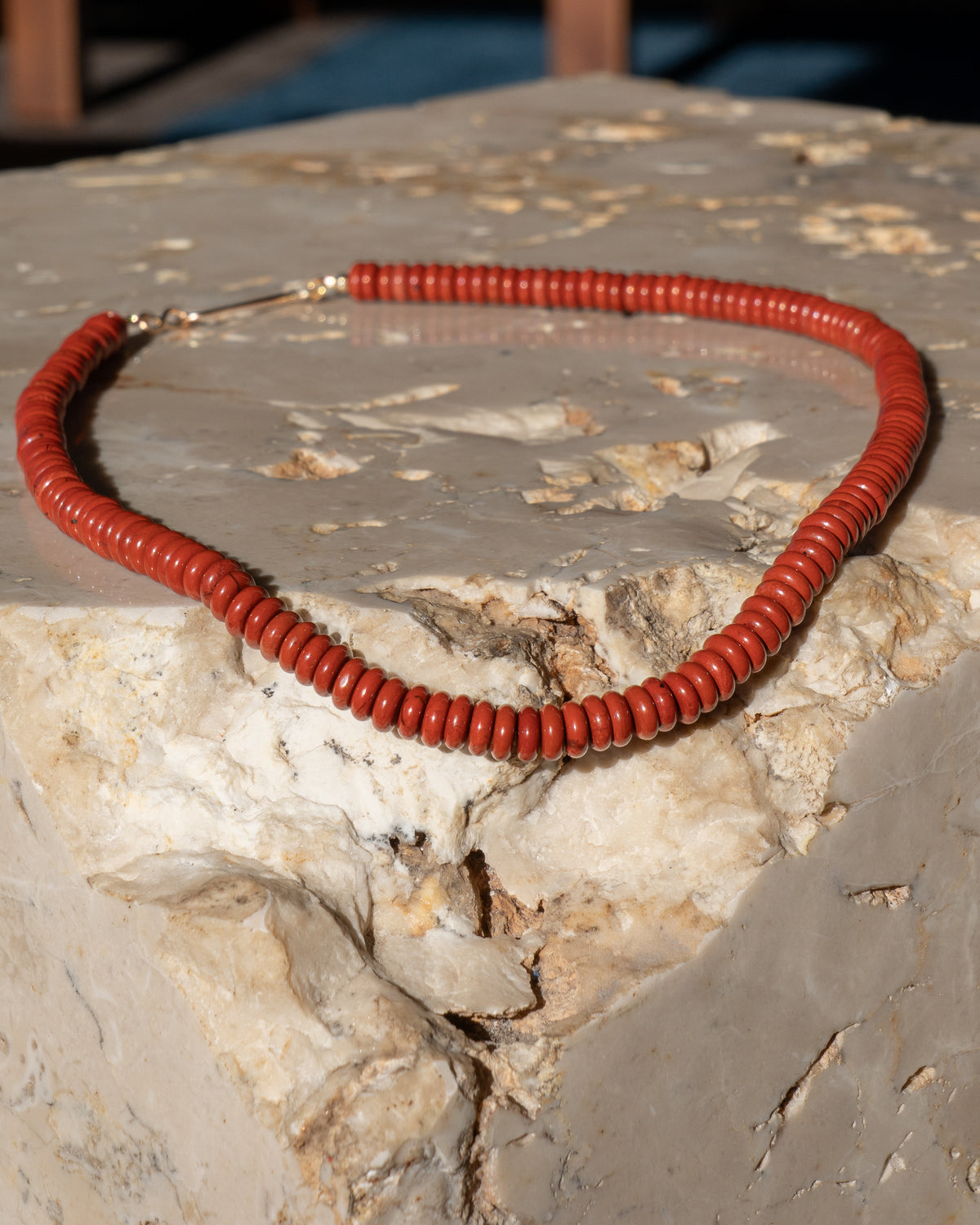 Canyon Clay Jasper Rondelle Necklace