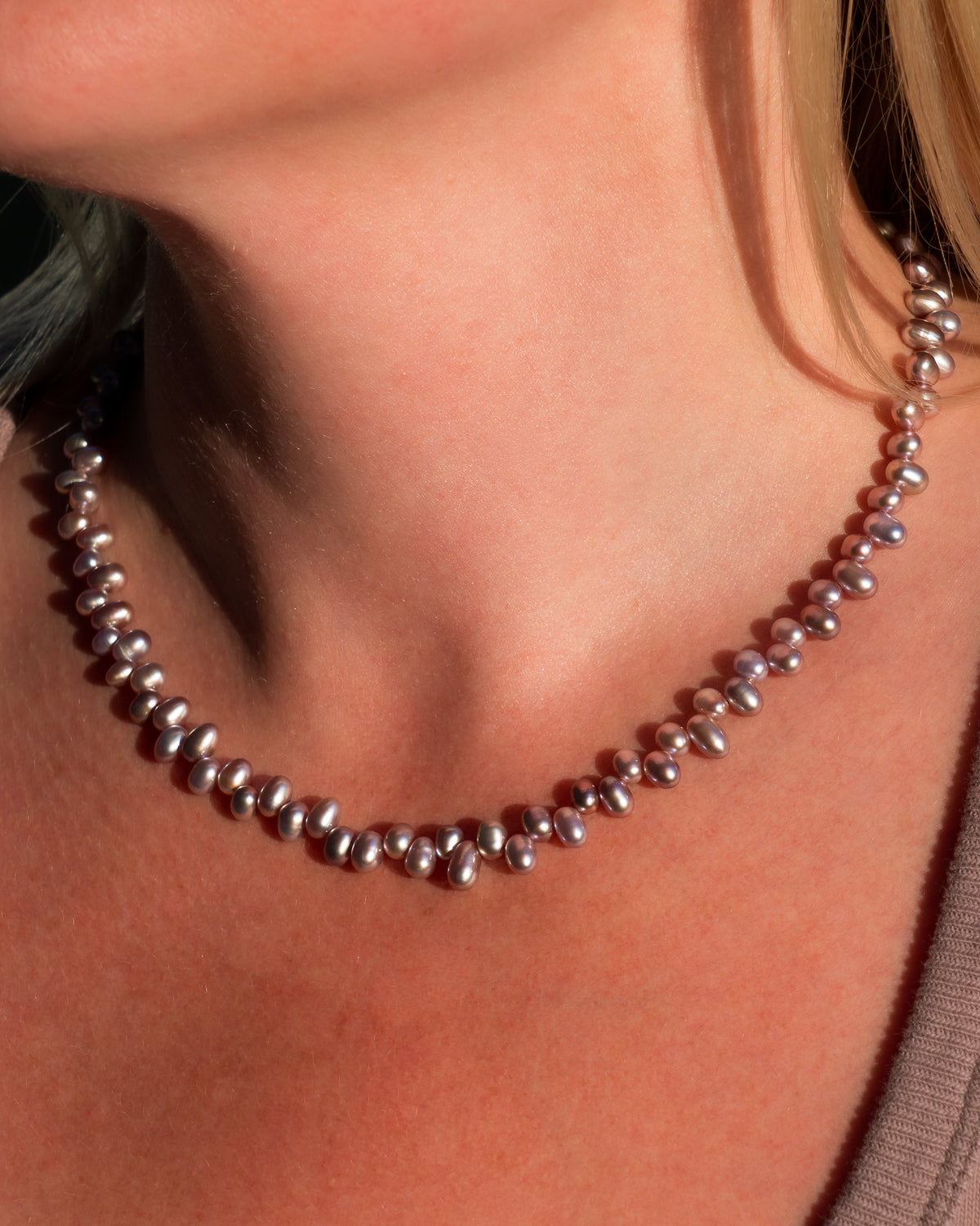 Orchid Noir Freshwater Pearl Necklace
