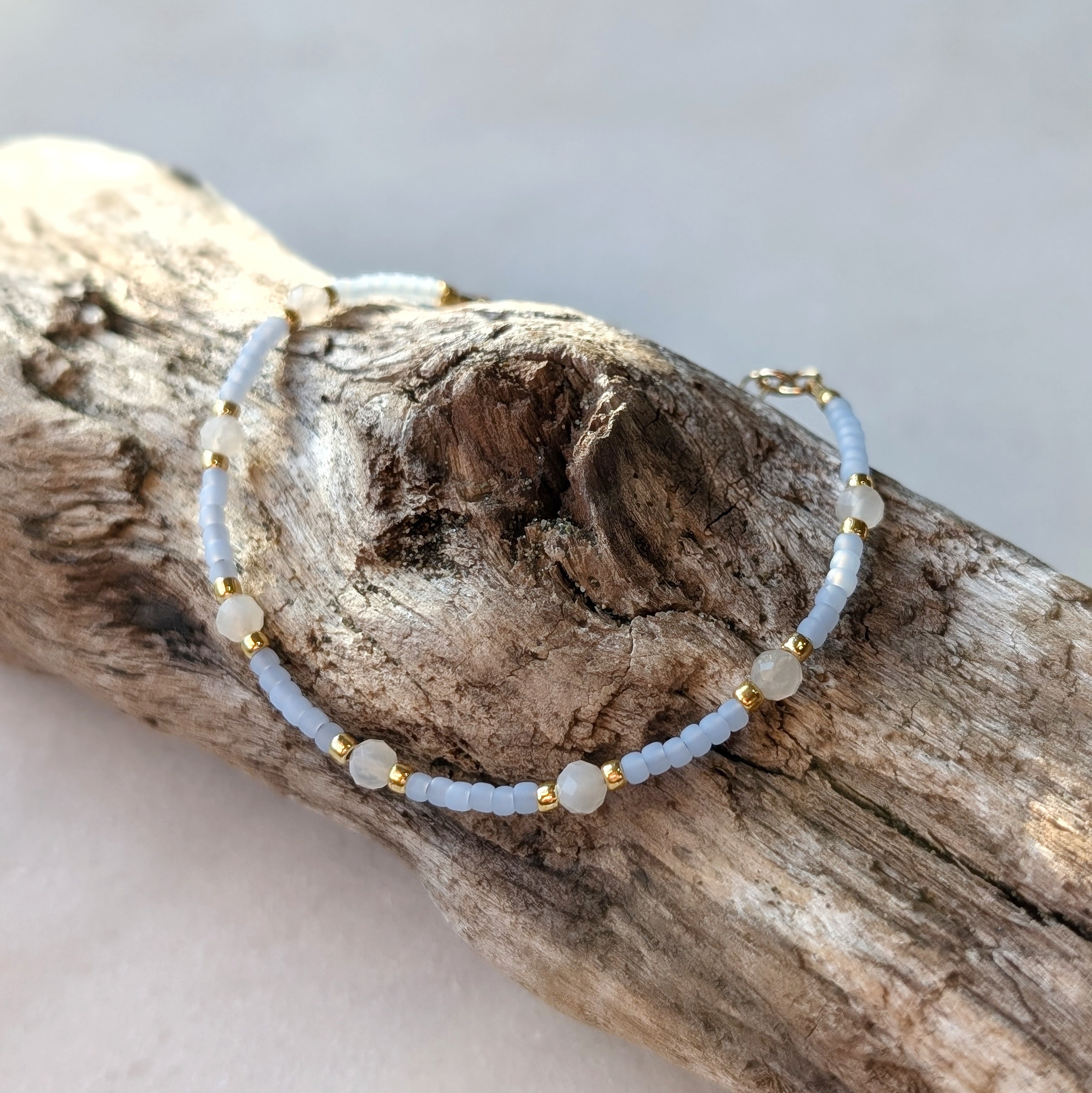 Moonstone Saltwater Surf Bracelet