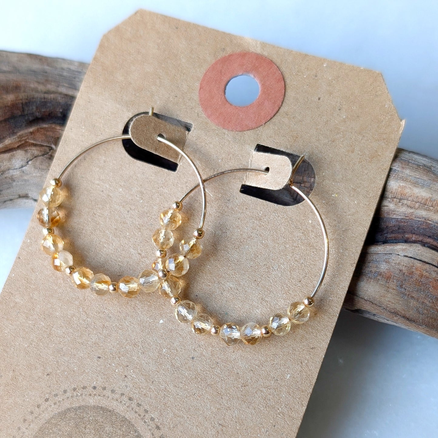 Citrine Abundance Hoops