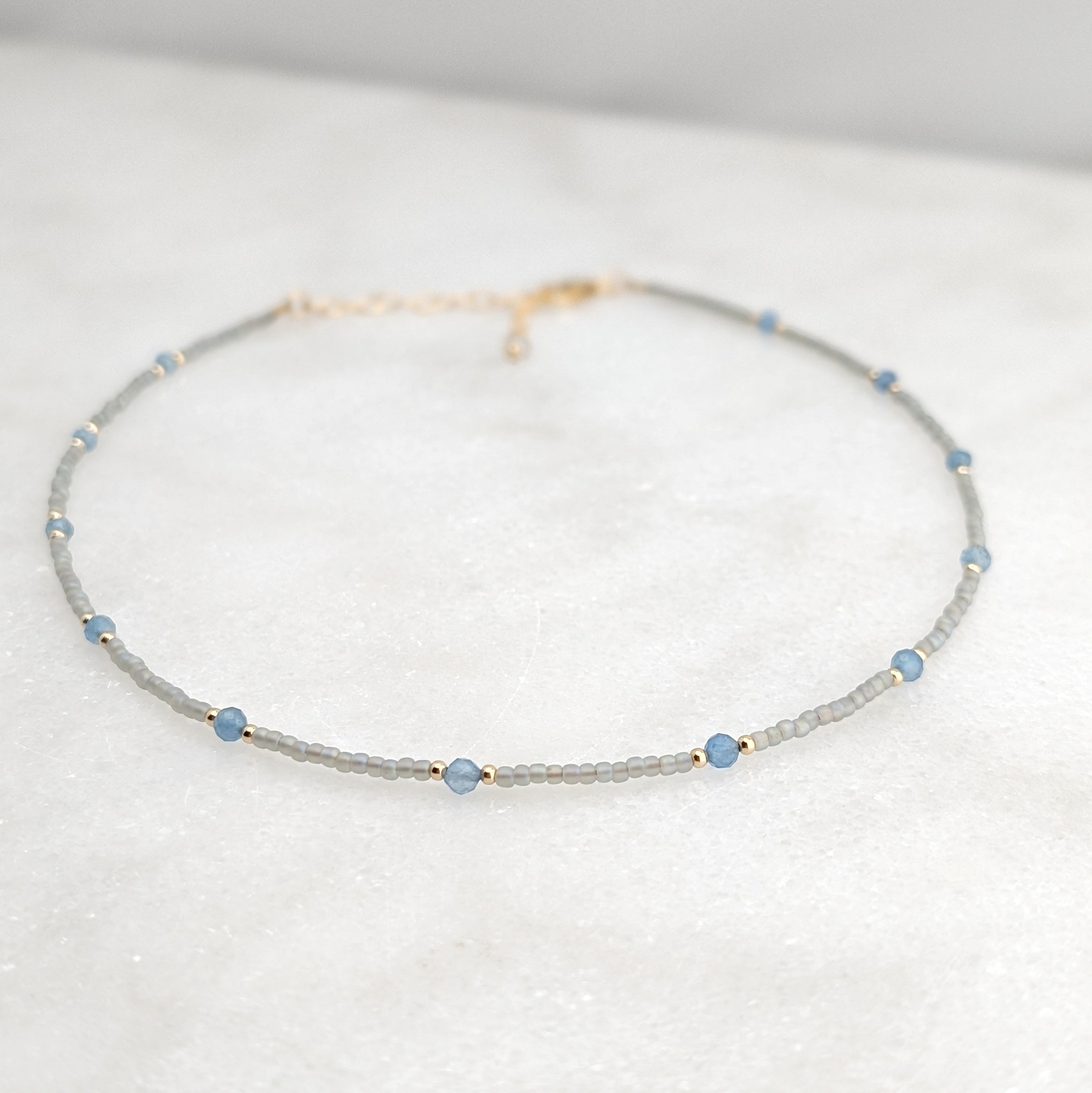 Aquamarine Tranquil Gray Waters Necklace