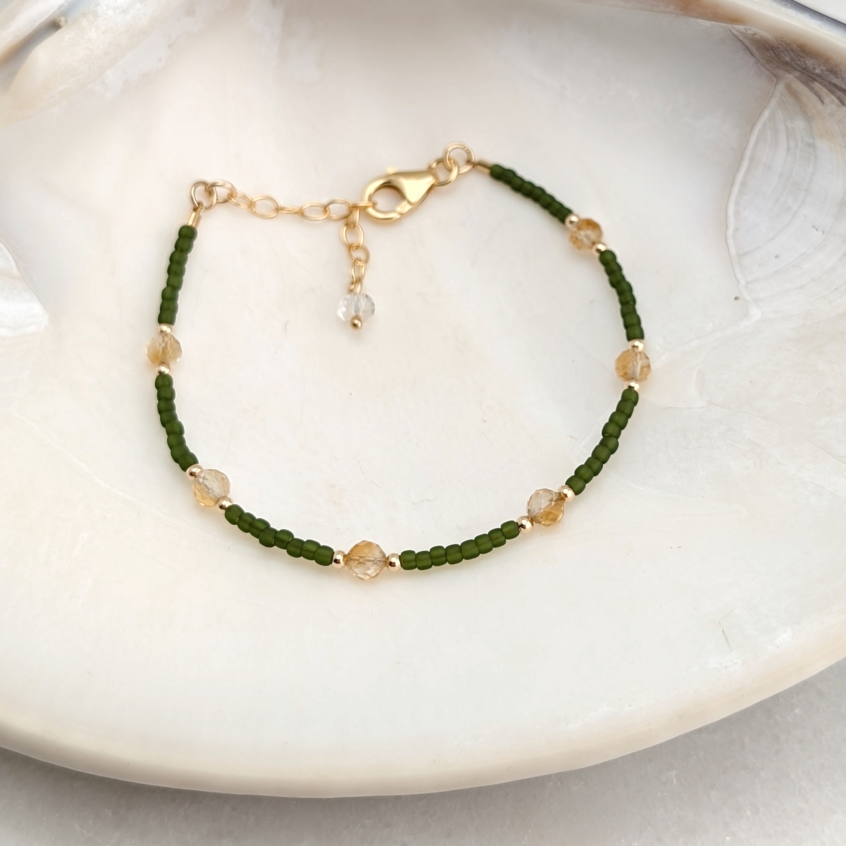 Citrine Olive Multi Abundance Bracelet