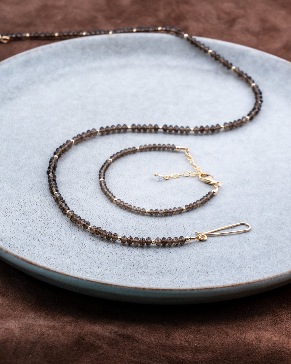 Velvet Noir Smoky Quartz Necklace