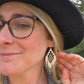 Antiqued Boho Fringe Beaded Earrings