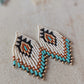 Antiqued Boho Fringe Beaded Earrings