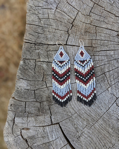 Smoke Wanderlust Fringe Beaded Earrings