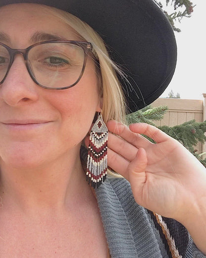 Smoke Wanderlust Fringe Beaded Earrings